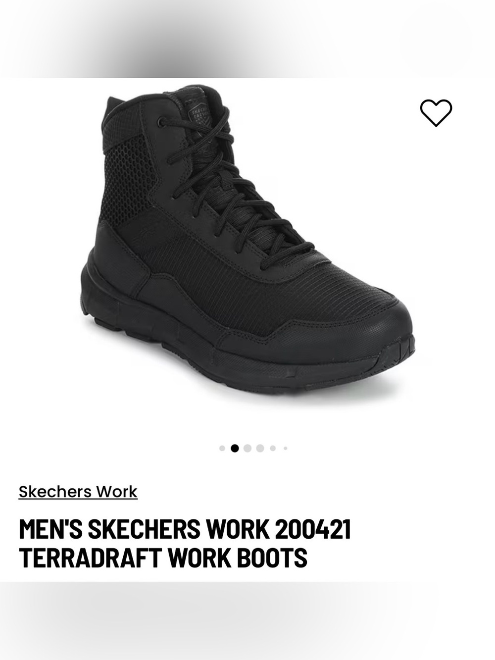 Skechers Men's All-Black Tactical Work Boots